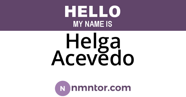 Helga Acevedo