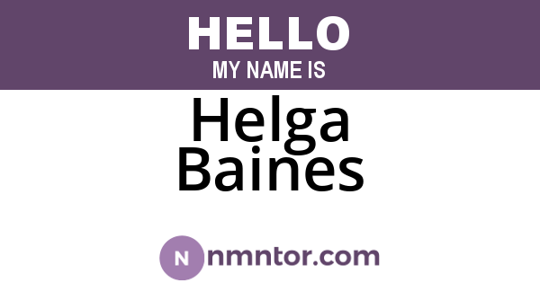 Helga Baines