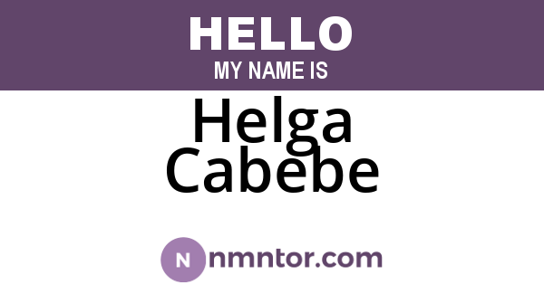 Helga Cabebe