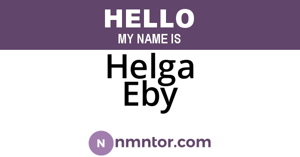 Helga Eby