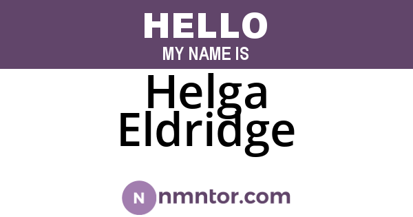 Helga Eldridge