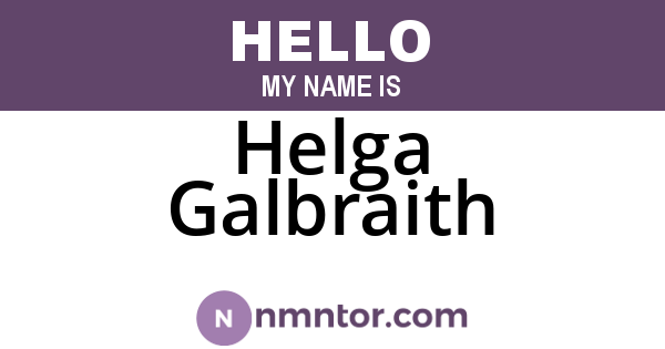 Helga Galbraith
