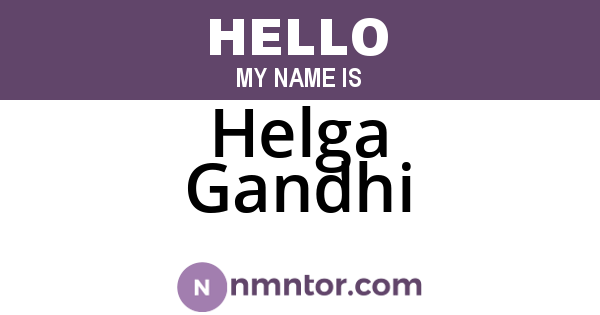 Helga Gandhi