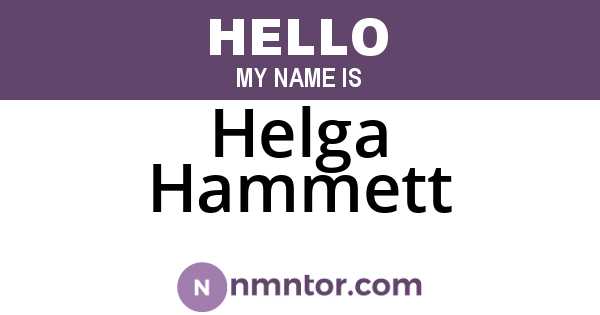 Helga Hammett