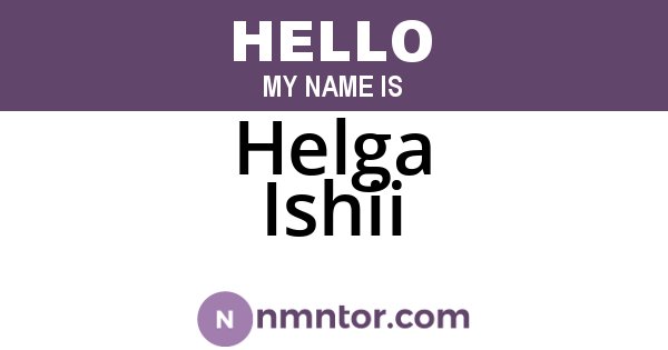Helga Ishii
