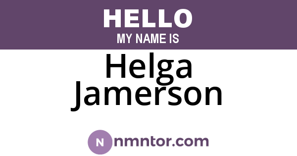 Helga Jamerson