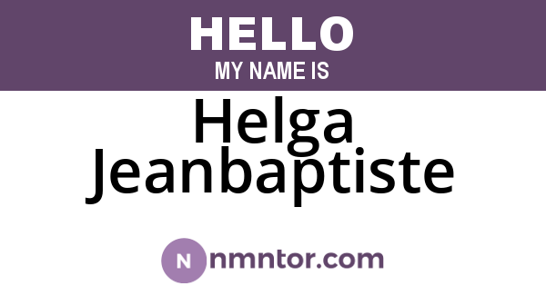 Helga Jeanbaptiste