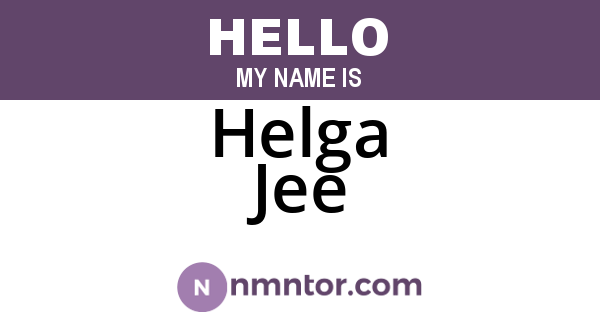Helga Jee