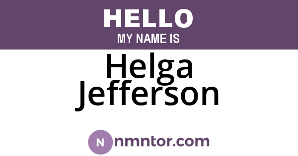 Helga Jefferson