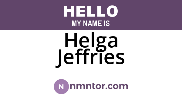 Helga Jeffries