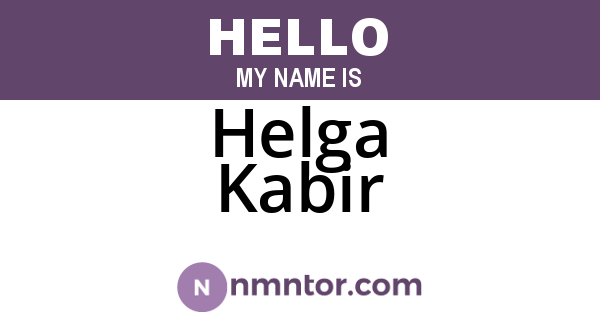 Helga Kabir