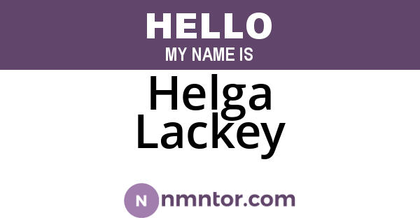 Helga Lackey