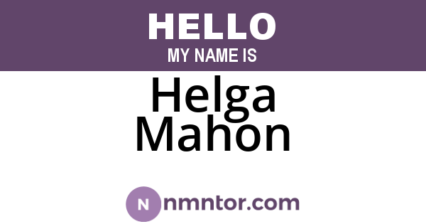 Helga Mahon