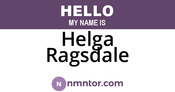 Helga Ragsdale