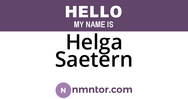 Helga Saetern