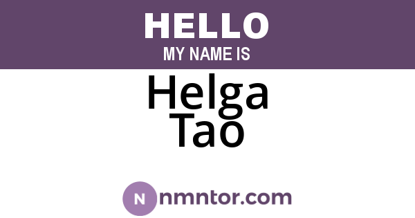 Helga Tao