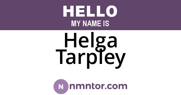 Helga Tarpley