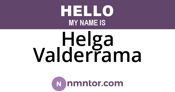 Helga Valderrama