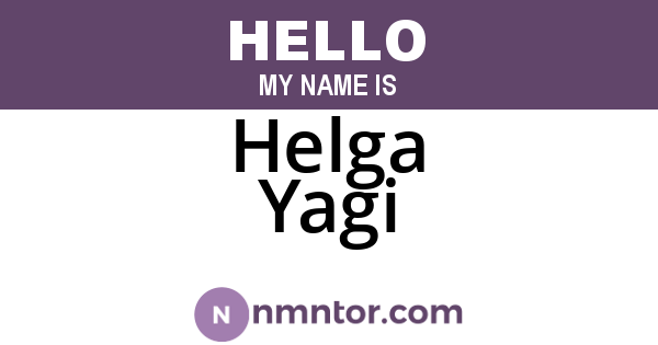 Helga Yagi