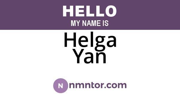 Helga Yan