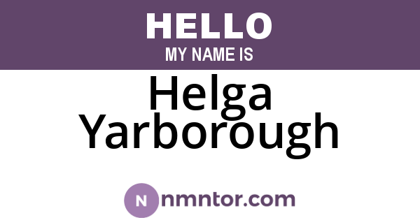 Helga Yarborough