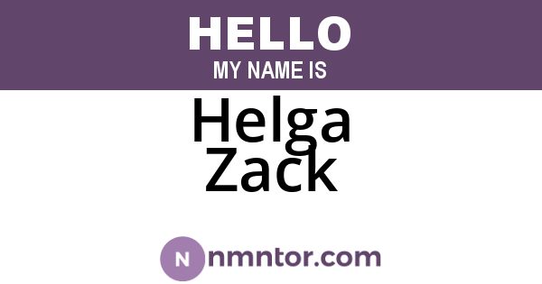 Helga Zack