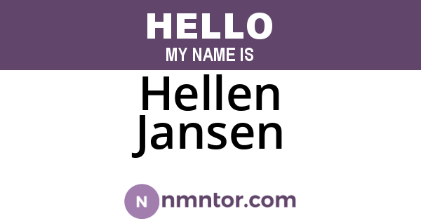Hellen Jansen