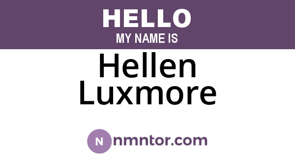 Hellen Luxmore