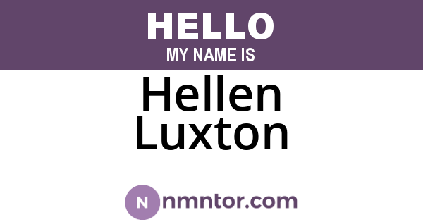 Hellen Luxton