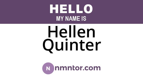 Hellen Quinter