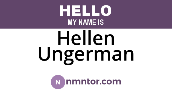 Hellen Ungerman