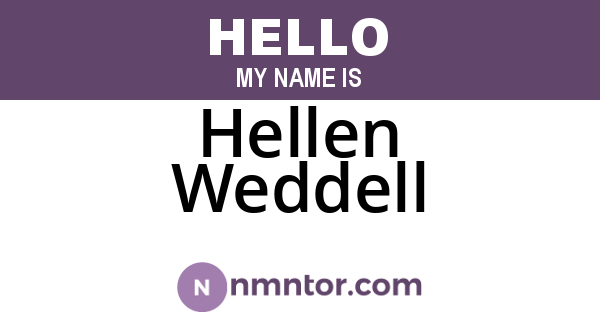 Hellen Weddell