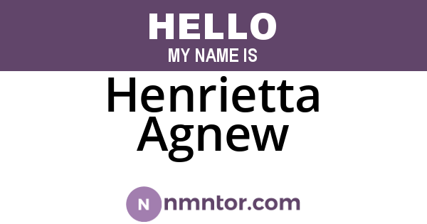 Henrietta Agnew