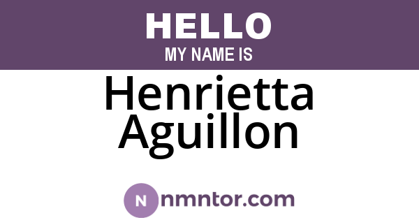 Henrietta Aguillon