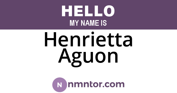 Henrietta Aguon
