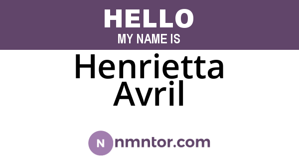 Henrietta Avril