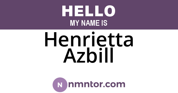 Henrietta Azbill