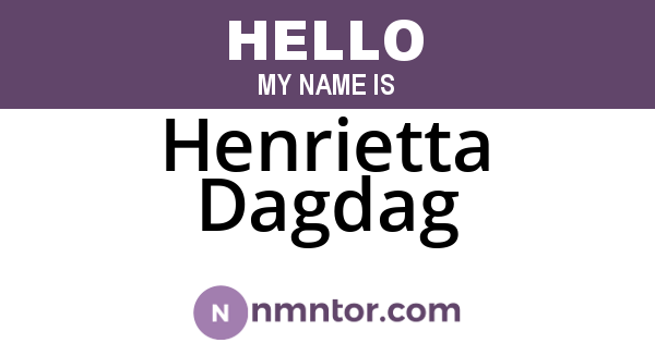 Henrietta Dagdag