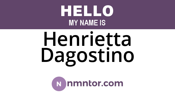 Henrietta Dagostino