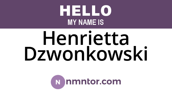 Henrietta Dzwonkowski