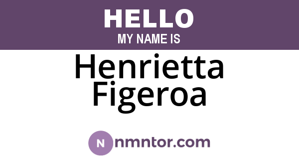 Henrietta Figeroa