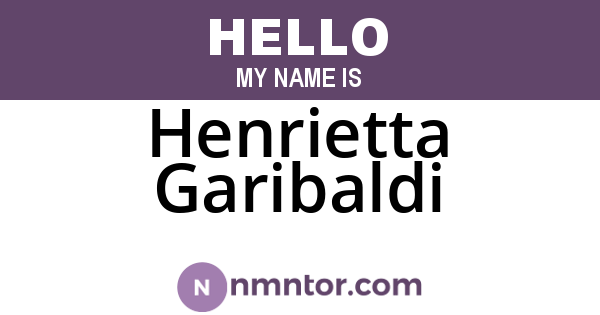 Henrietta Garibaldi