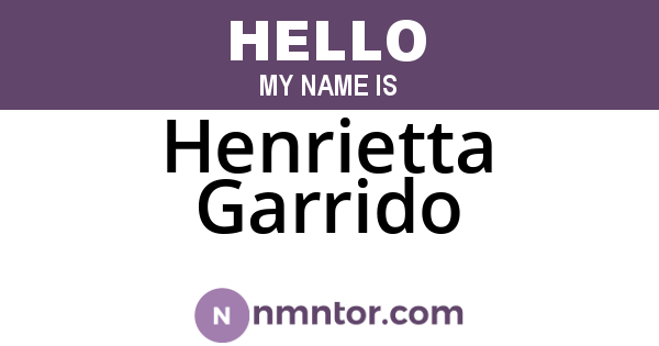 Henrietta Garrido
