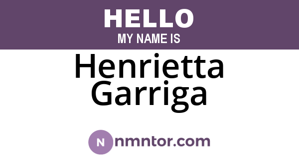 Henrietta Garriga
