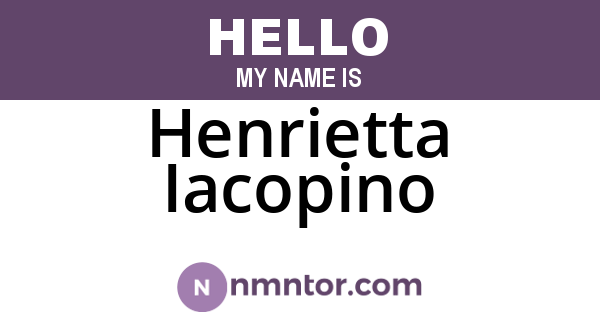 Henrietta Iacopino