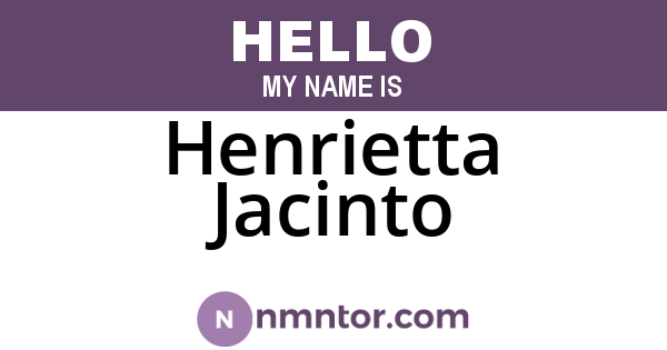 Henrietta Jacinto