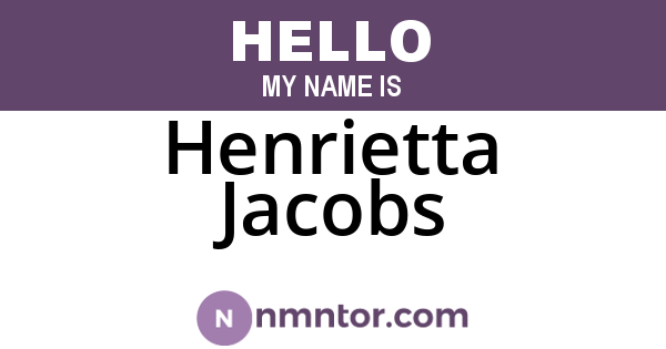 Henrietta Jacobs