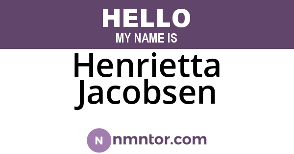 Henrietta Jacobsen
