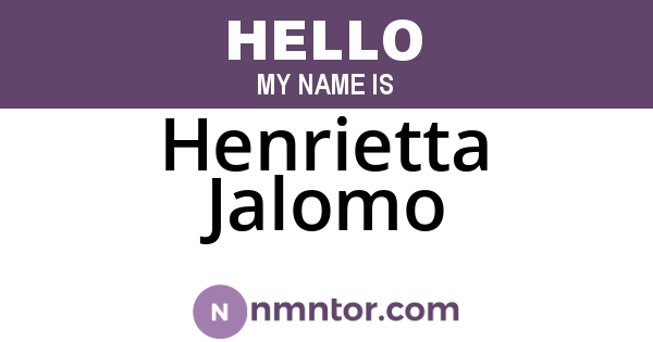 Henrietta Jalomo