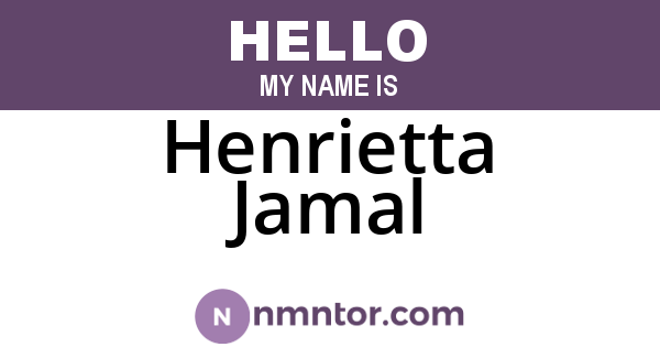 Henrietta Jamal